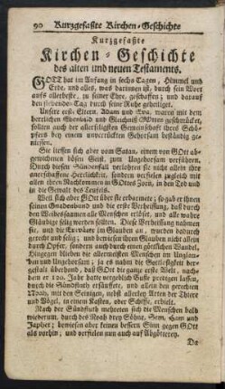 Kurzgefaßte Kirchen-Geschichte des alten und neuen Testaments.