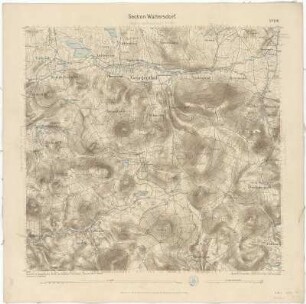 Section Waltersdorf aus: Topographische Karte (Äquidistantenkarte) Sachsen