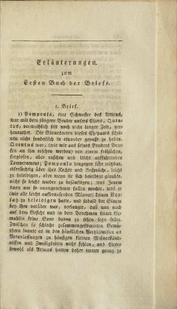 Erläuterungen zum Ersten Buch der Briefe.