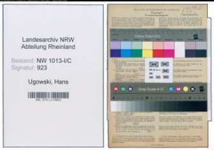 Entnazifizierung Hans Ugowski , geb. 01.05.1911 (Elektroingenieur)