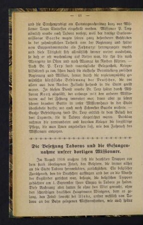 46-49, Die Besetzung Taboras und die Gefangennahme unsrer dortigen Missionare