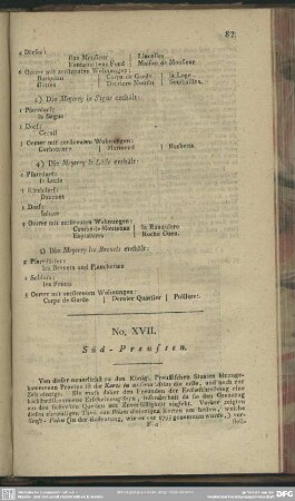 No. XVII. Süd-Preussen