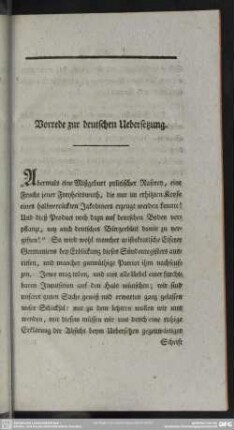 Vorrede zur deutschen Uebersetzung