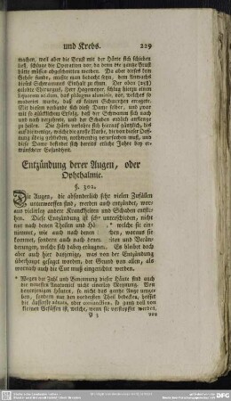 Entzündung derer Augen, oder Ophthalmie