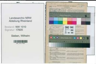 Entnazifizierung Wilhelm Sieben , geb. 17.03.1906 (Elektriker)