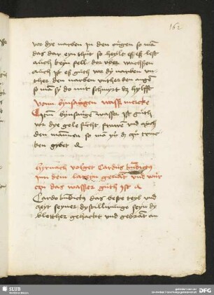162r-165r: Wirkungen des Cardo benedicta-Wassers