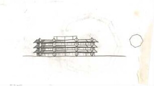 Schneider - Esleben, Paul; Düsseldorf, ARAG - Platz 1 (ehem. Brehmstr. 110); ARAG - Stufenhochhaus, Allgemeine Versicherungs-AG, Hauptverwaltung - Flachbau als Oktogon (Ansicht)
