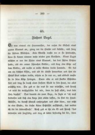46. Fitchers Vogel.