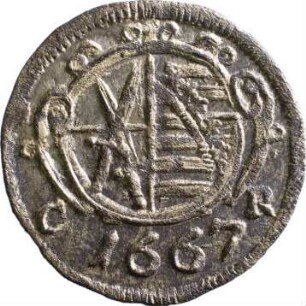 Münze, Pfennig, 1667
