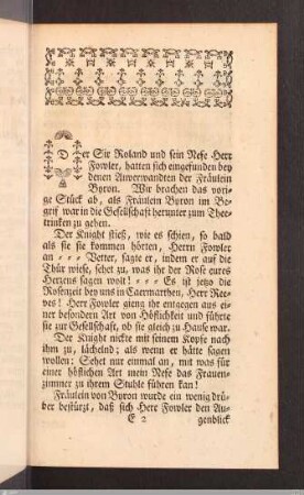 Der moralische Romanist. 2. Stück.