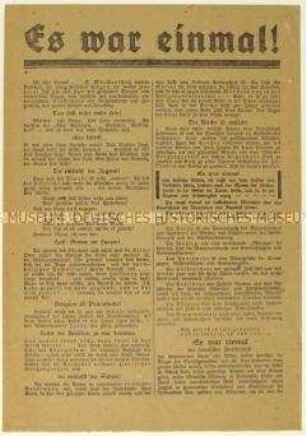 Flugblatt der Deutschnationalen Volkspartei zur Reichstagswahl 1920