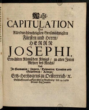 1-36, Capitulatio Josephi I.