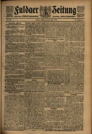 Zweite Ausgabe vom Freitag, den 23. Juli 1909.