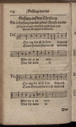 Gesäng auf den Christtag