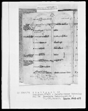 Necrologium Zwiefaltense — Kopf, Folio 2verso