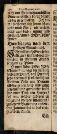 40-48, Danksagung nach dem Heiligen Abendmahl - Lob- und Dank-Lied