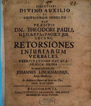 Retorsiones iniuriarum verbales