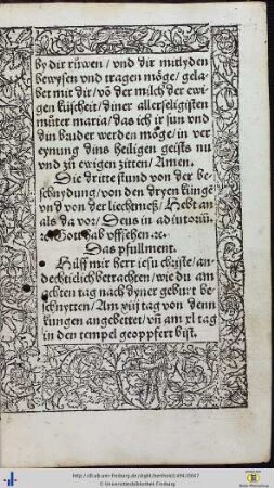 Die dritte stund von der beschnydung …