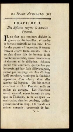 Chapitre II. Des différens moyens de détruire l'ennemi