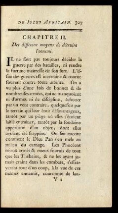 Chapitre II. Des différens moyens de détruire l'ennemi