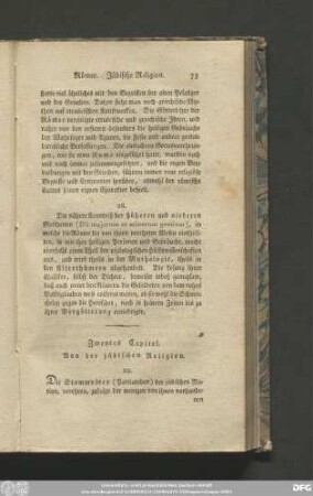 Zweytes Capitel. Von der jüdischen Religion.
