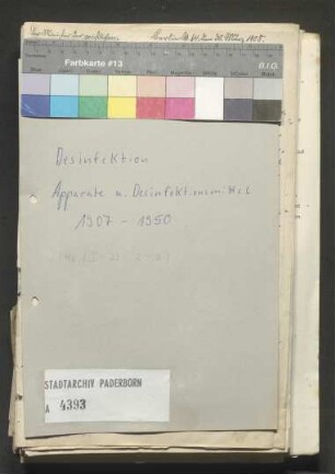 Desinfektion, Apparate und Desinfektionsmittel