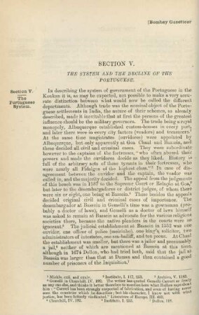 Section V. The system and the decline of the Portuguese