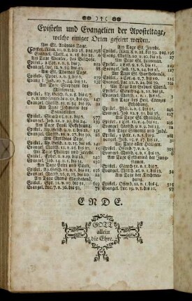 Episteln und Evangelien der Aposteltage, welche einiger Orten gefeiert werden.