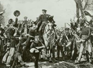 Die Aufstellung der preußischen Landwehr in Breslau am 17. März 1813 : Die Aufstellung der preußischen Landwehr in Breslau am 17. März 1813. Stich nach Carl Sellmer
