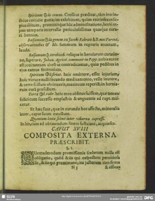 Caput XVIII Composita Externa Praescribit