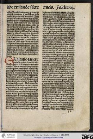 Exaltatio sancte crucis solenniter ab acclesia celebratur quia in ea fides quam plurimum exaltata fuit.