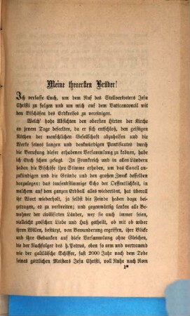 Das vatikanische Concil und seine Aufgabe