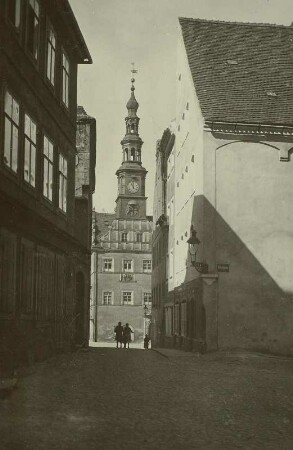 Pirna. Marktplatz und Rathaus