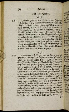 Zum 101. Capitel. - Zum 107. Capitel.