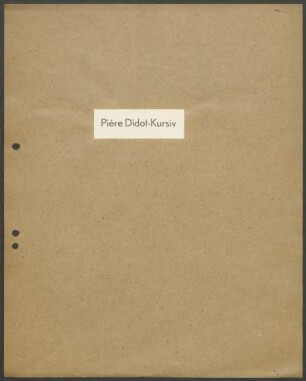 Schriftproben und Bestellungen des Schrifttyps "Pierre-Didot, kursiv"