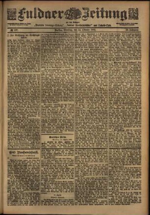 Ausgabe vom Dienstag, den 14. Oktober 1902.