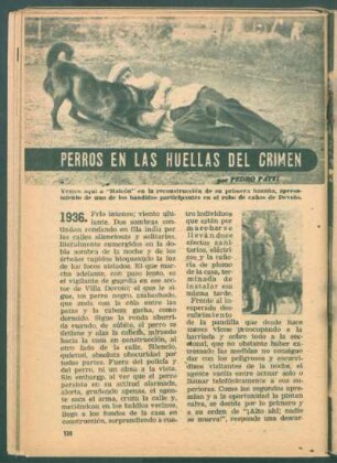 Perros en las huellas del crimen