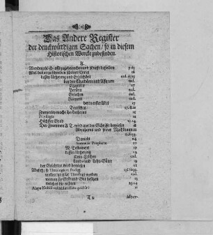 Das Andere Register ...