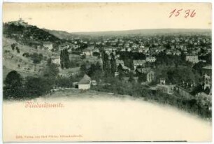 Niederlößnitz. Blick auf Radebeul