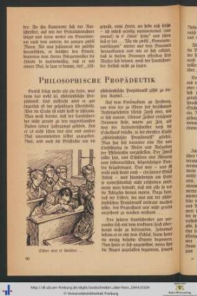 Philosophische Propädeutik.