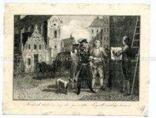 Friedrich II. lässt ein auf ihn gemachtes Pasquill (= Satire/Spottschrift) niedriger hängen