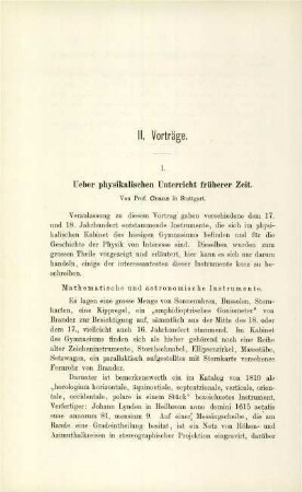 Ueber physikalischen Unterricht früherer Zeit. (Cranz)