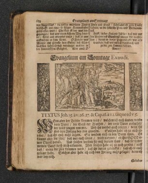 Evangelium am Sonntage Exaudi.