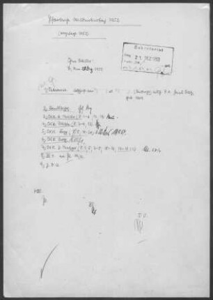 Wildentierbach: Visitationsbericht mit Pfarrbericht 1952