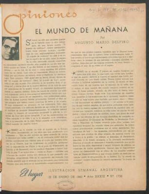 Opiniones : El mundo de mañana