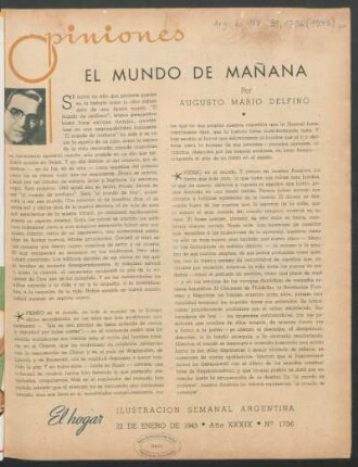 Opiniones : El mundo de mañana
