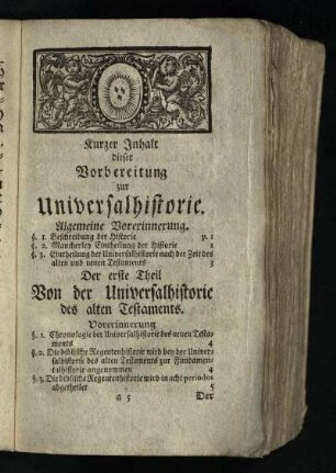 Kurzer Inhalt dieser Vorbereitung zur Universalhistorie