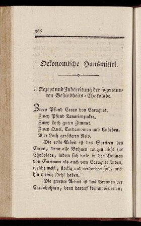 Oekonomische Hausmittel.