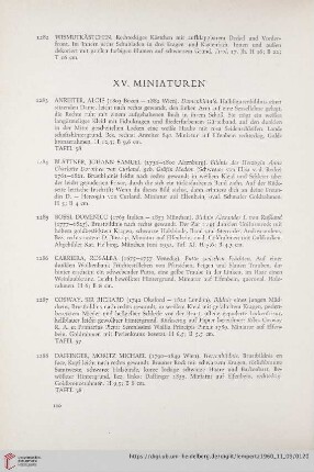 XV. Miniaturen (Nr. 1283 - 1307)