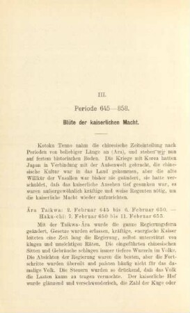 III. Periode 645 - 858